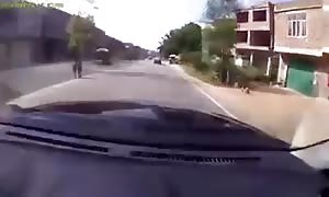Hitting a pedestrian and killing him
